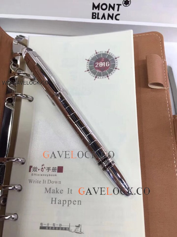 Replica Mont Blanc Starwalker Ss Rollerball Pen & MB Notebook Set Replica